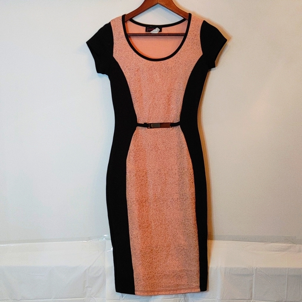 Slim Shape Black Peach Annabelle Dress. Sz Small Evening, Church, W…